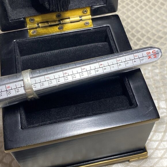 Vintage USSR Sterling Silver 875 Enamel Band Ring – Kyiv KHM – Size 8 – 3.24g - Picture 3 of 11